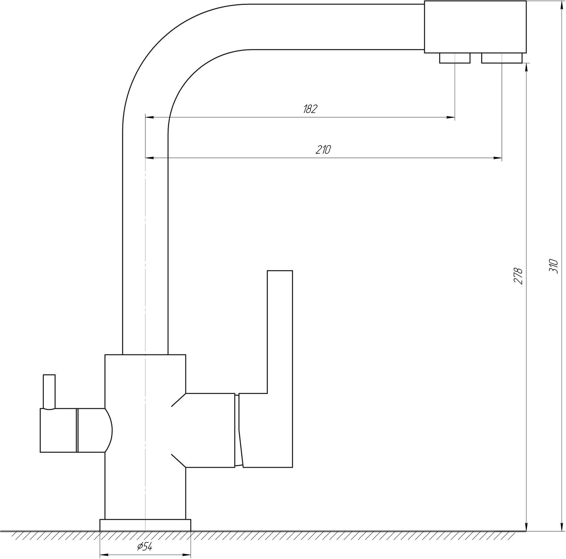 Смеситель для кухни под осмос Globus Lux GLLR-0444-1-ONIX латунь (14070) - фото 2 Смеситель для кухни под осмос Globus Lux GLLR-0444-1-ONIX латунь (14070) - фото 2