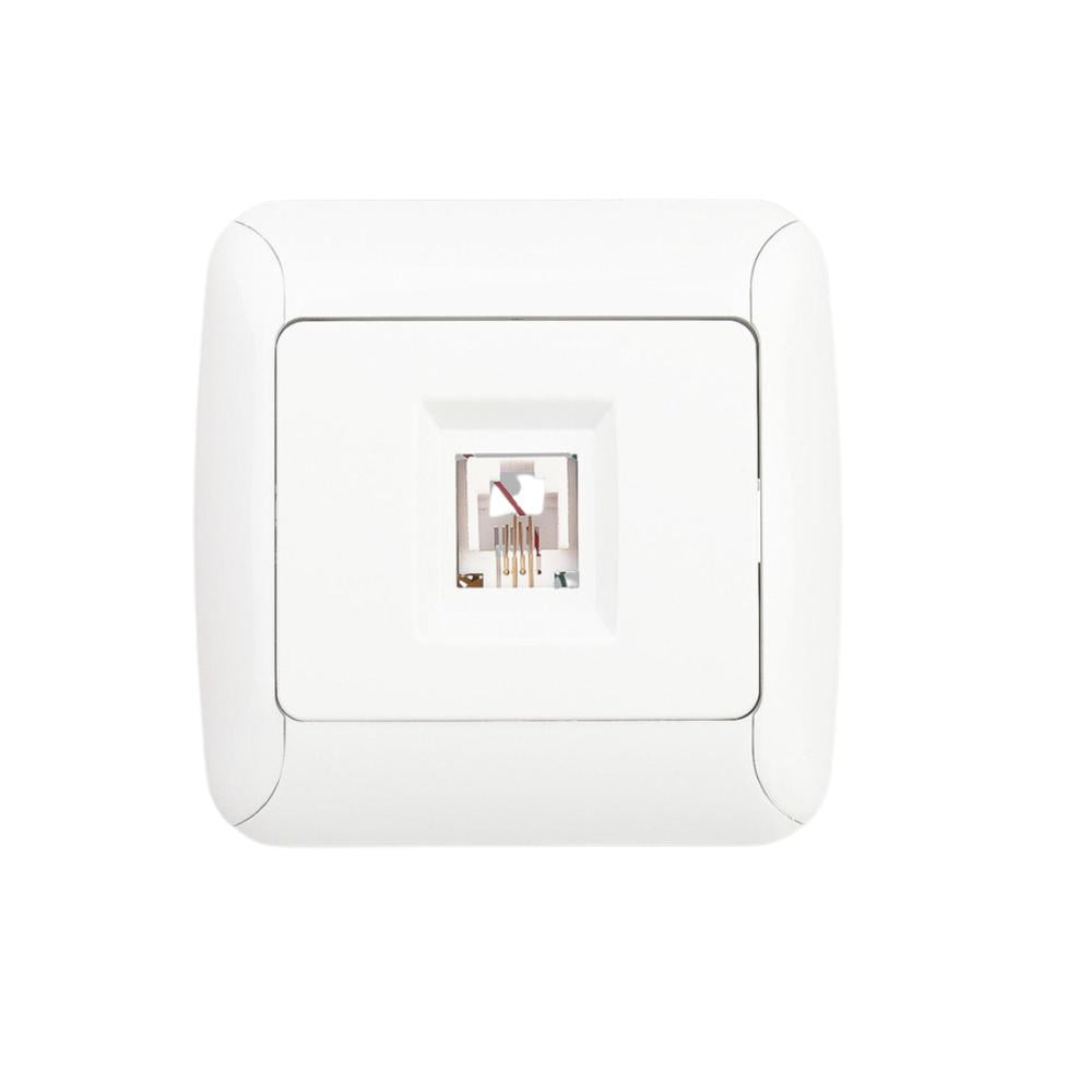 Розетка телефонная Gunsan Fantasy 1231100161120 Белый