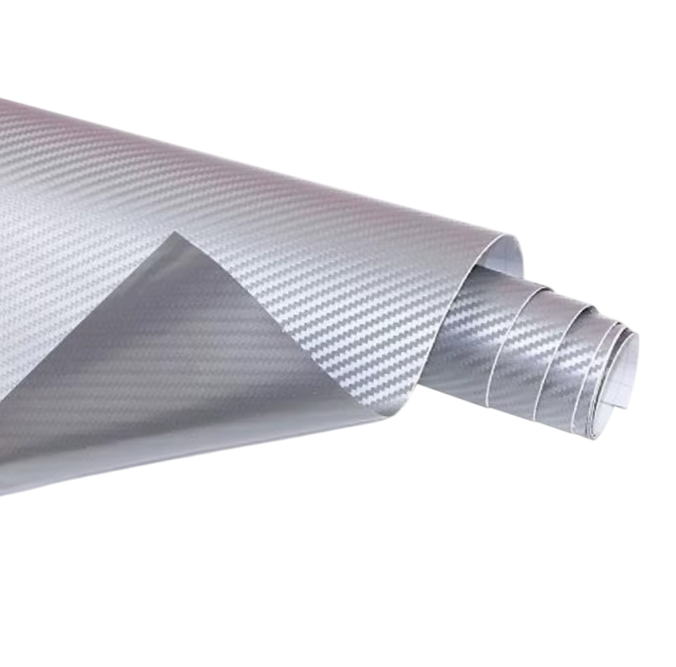 Пленка карбоновая 3D 50×200 см Серебряный (SK-0259)