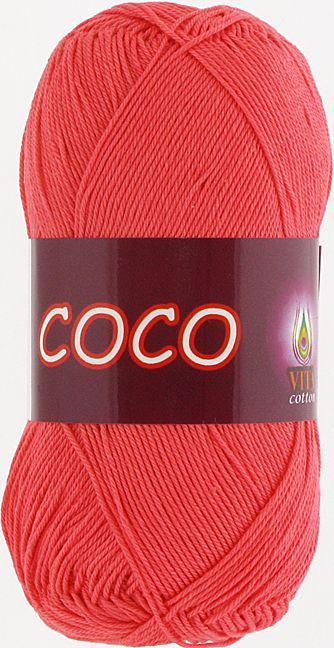 Пряжа Vita Cotton Coco 4308 коралл (3385)