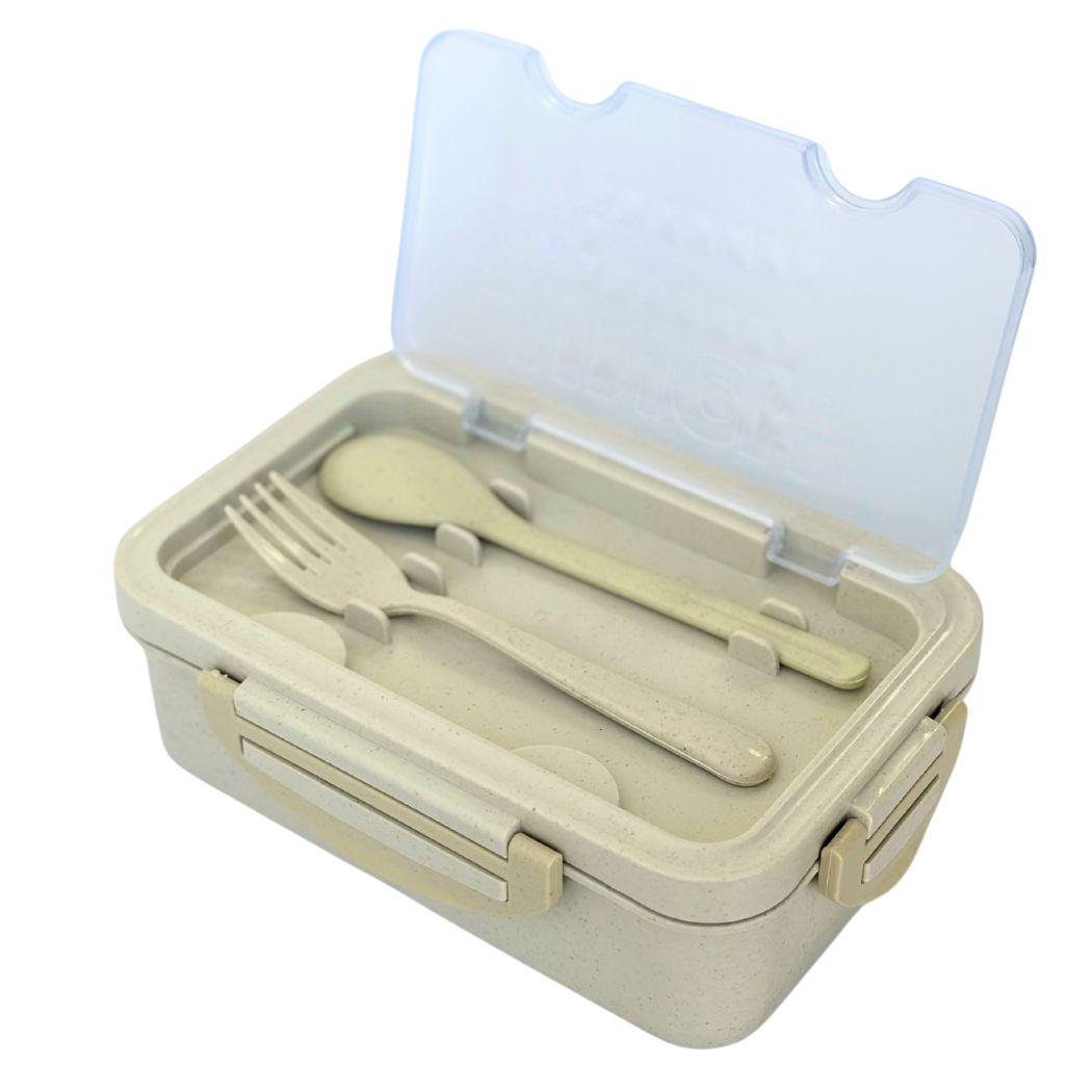 Ланч-бокс эко с тремя секциями и приборами 1000 мл (2239) - фото 2 Ланч-бокс эко с тремя секциями и приборами 1000 мл (2239) - фото 2