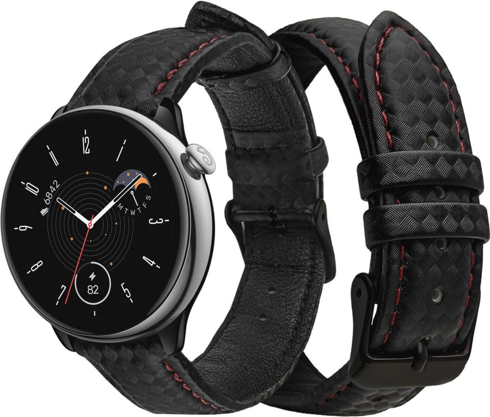 Ремешок кожаный Carbon для Amazfit GTR Mini Black/Red (33495-44) Ремешок кожаный Carbon для Amazfit GTR Mini Black/Red (33495-44)