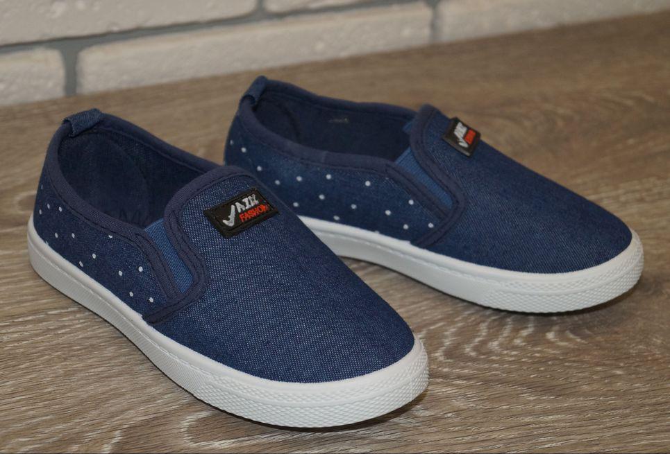 Сліпони дитячі джинсові Blue Rama р. 28 16 см Темно-синій (31538-28) - фото 4