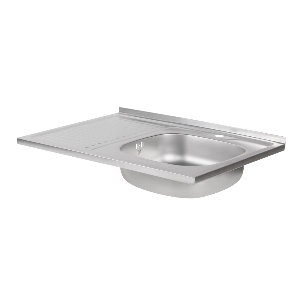 Мийка кухонна Lidz 6080-R накладна прямокутна з нержавіючої сталі 0,6 мм Satin
