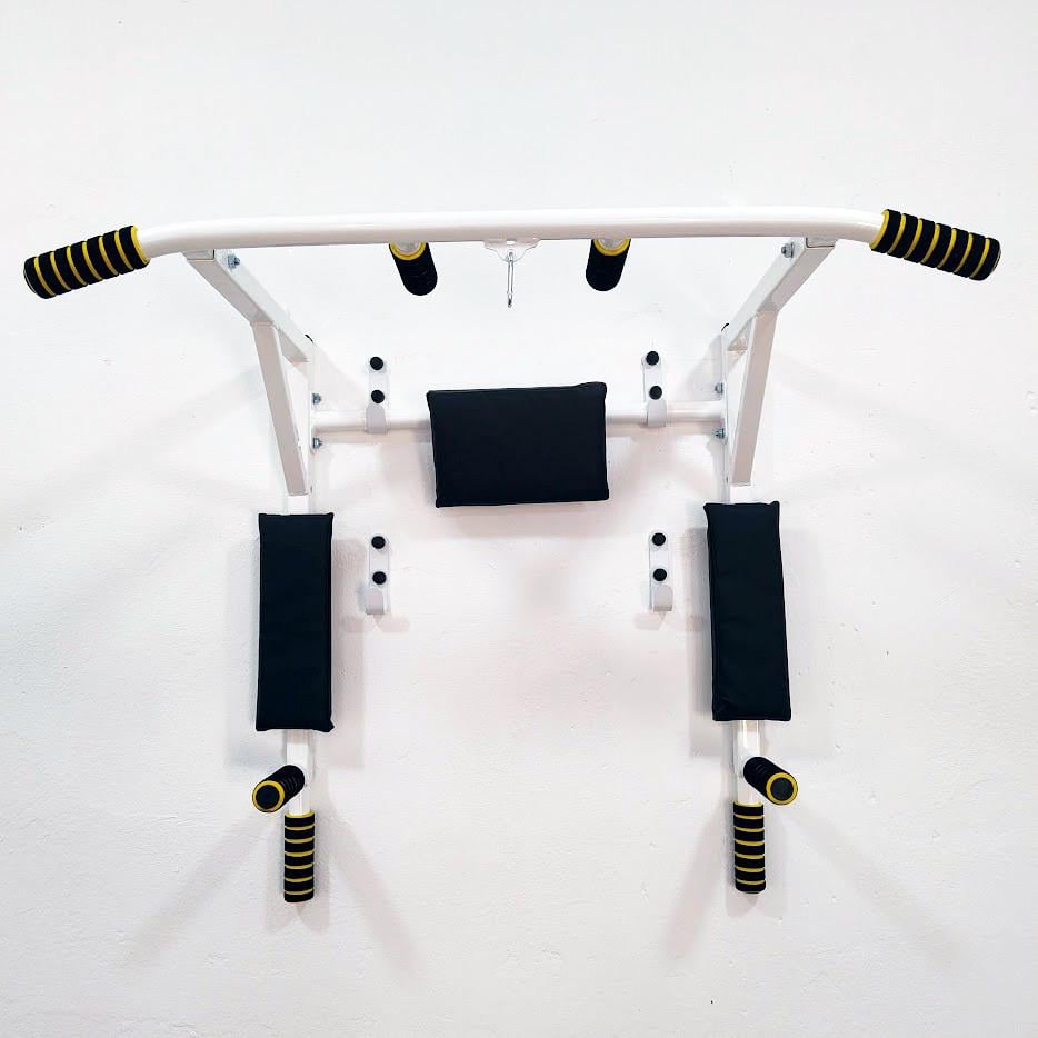 Турнік-бруси SAB В2 настінний розбірний з адаптивною спинкою для преса Білий (0009)