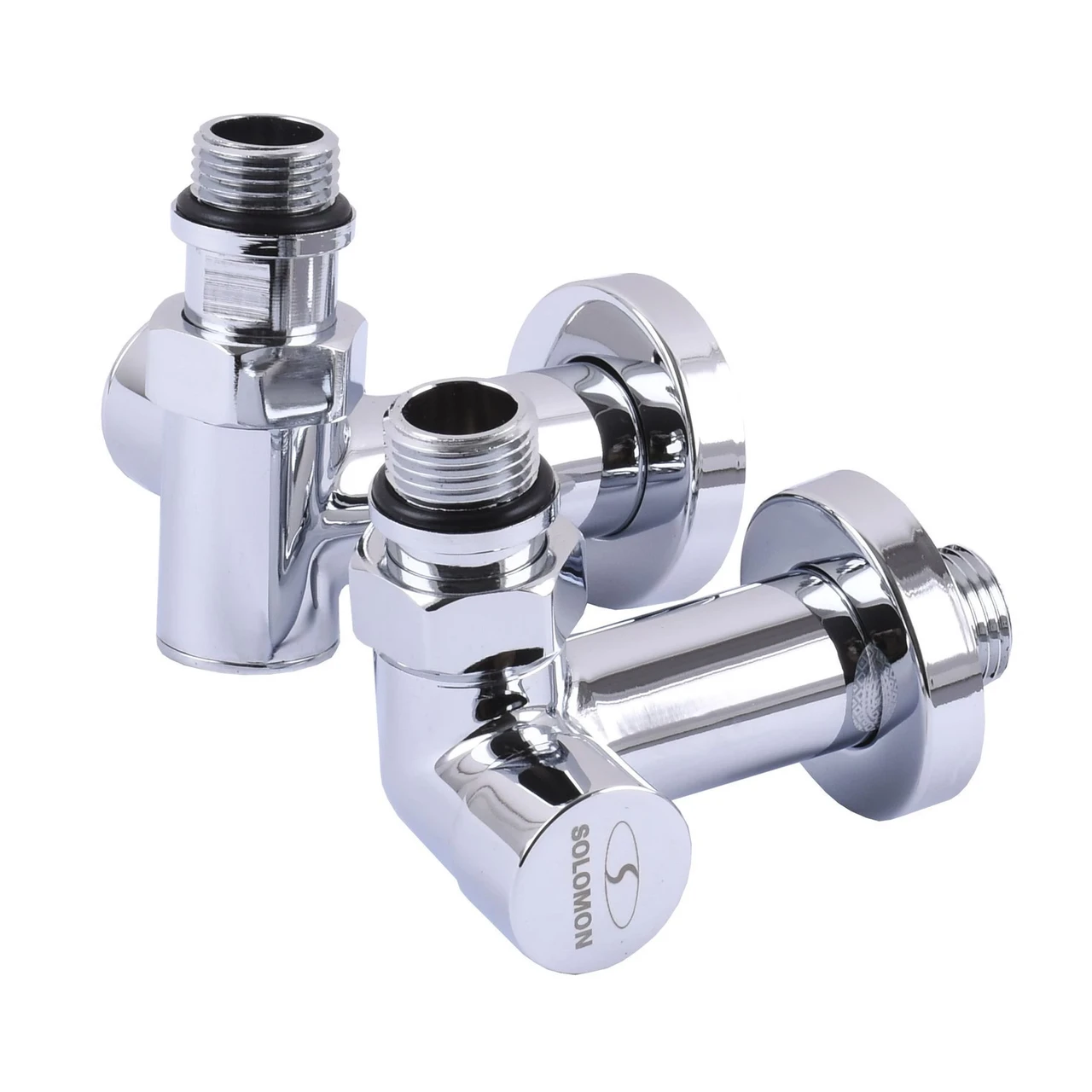 Комплект кранов вентильных угловых с американкой Solomon LUX 1/2" 7777_TEN Chrom (1200000155) - фото 3 Комплект кранов вентильных угловых с американкой Solomon LUX 1/2" 7777_TEN Chrom (1200000155) - фото 3