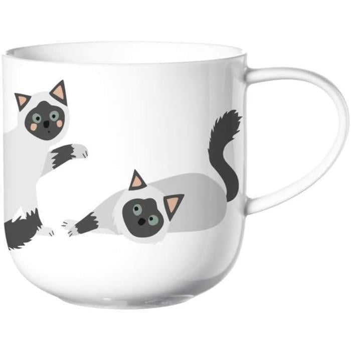 Кружка с ручкой ASA-Selection Coppa Cats & Dogs Бирманская кошка из фарфора 400 мл (2641584)