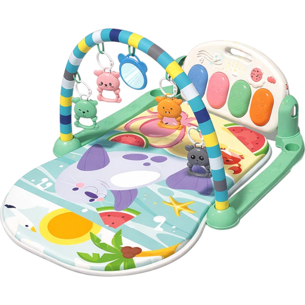 Розвиваючий килимок для дітей Rabbit Pedal Piano з дугою піаніно та підвісками (1122-11 A)