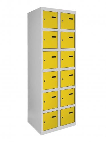 Шкаф металлический ячеечный ШКМ 6/40/2 шестиуровневый RAL7035/RAL1018 180х80х50 см (10400202)