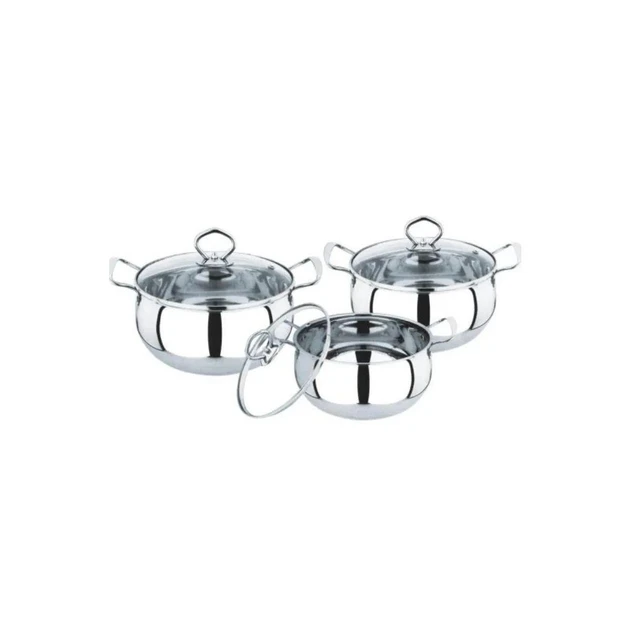 Набор кастрюльEdenberg из нержавеющей стали с крышками 6 пр. (EB-3702)