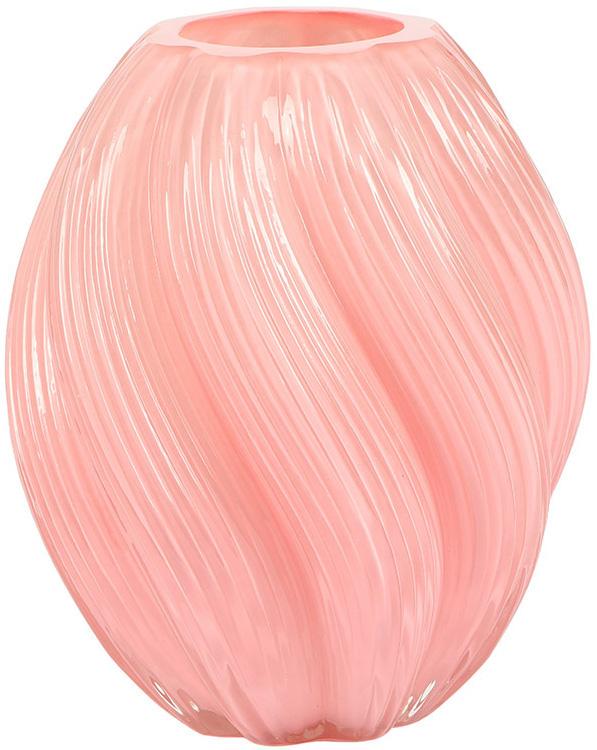 Ваза для цветов стеклянная Miranda 21 см Розово-зефирный