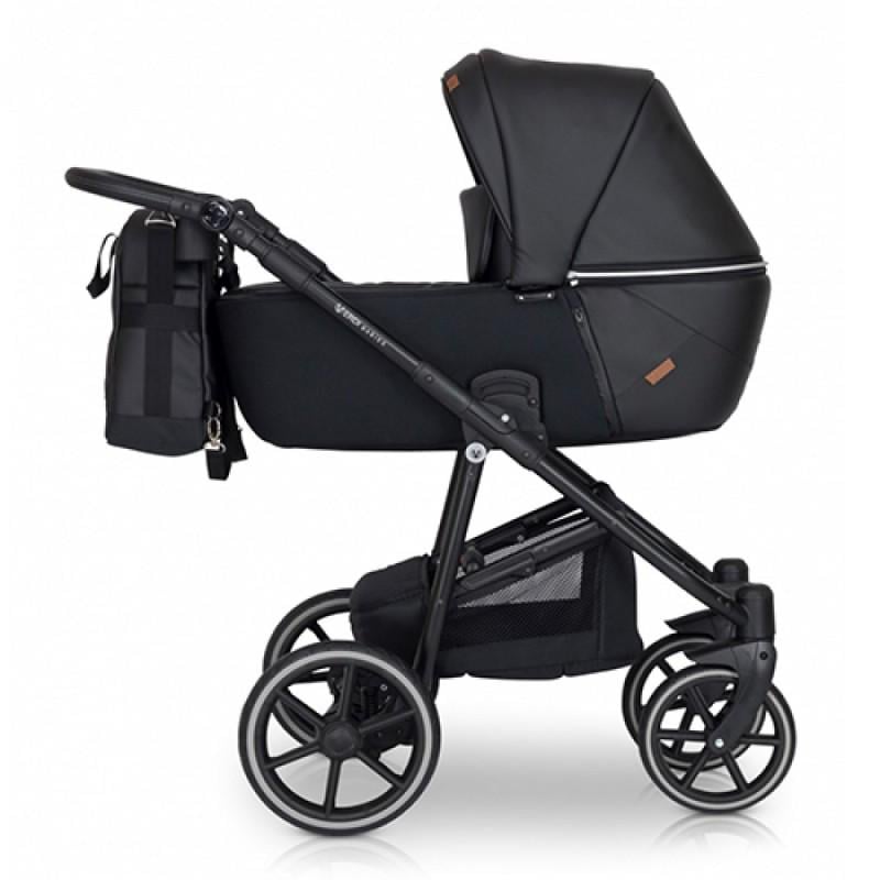 Коляска Verdi Verano универсальная 2в1 с дождевиком и сумкой Черный