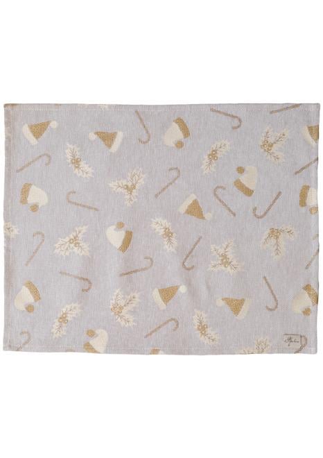 Серветка жаккардова з люрексом Шапочки 35х45 см Бежевий (36836)