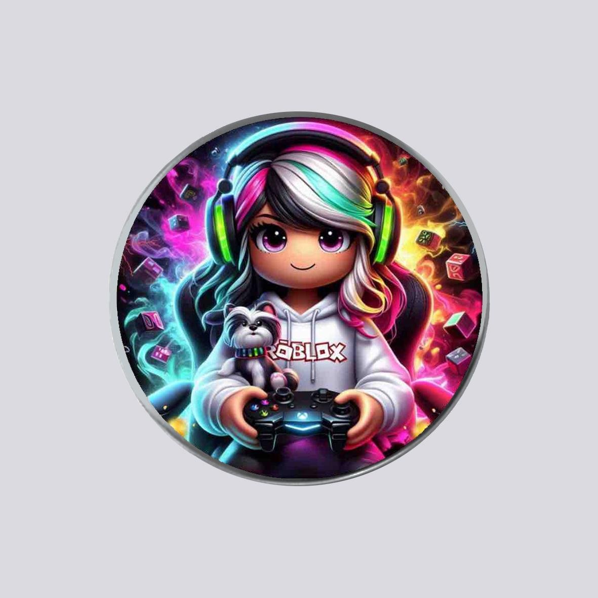 Значок с печатью закатный металлический ROBLOX №4 (30410)