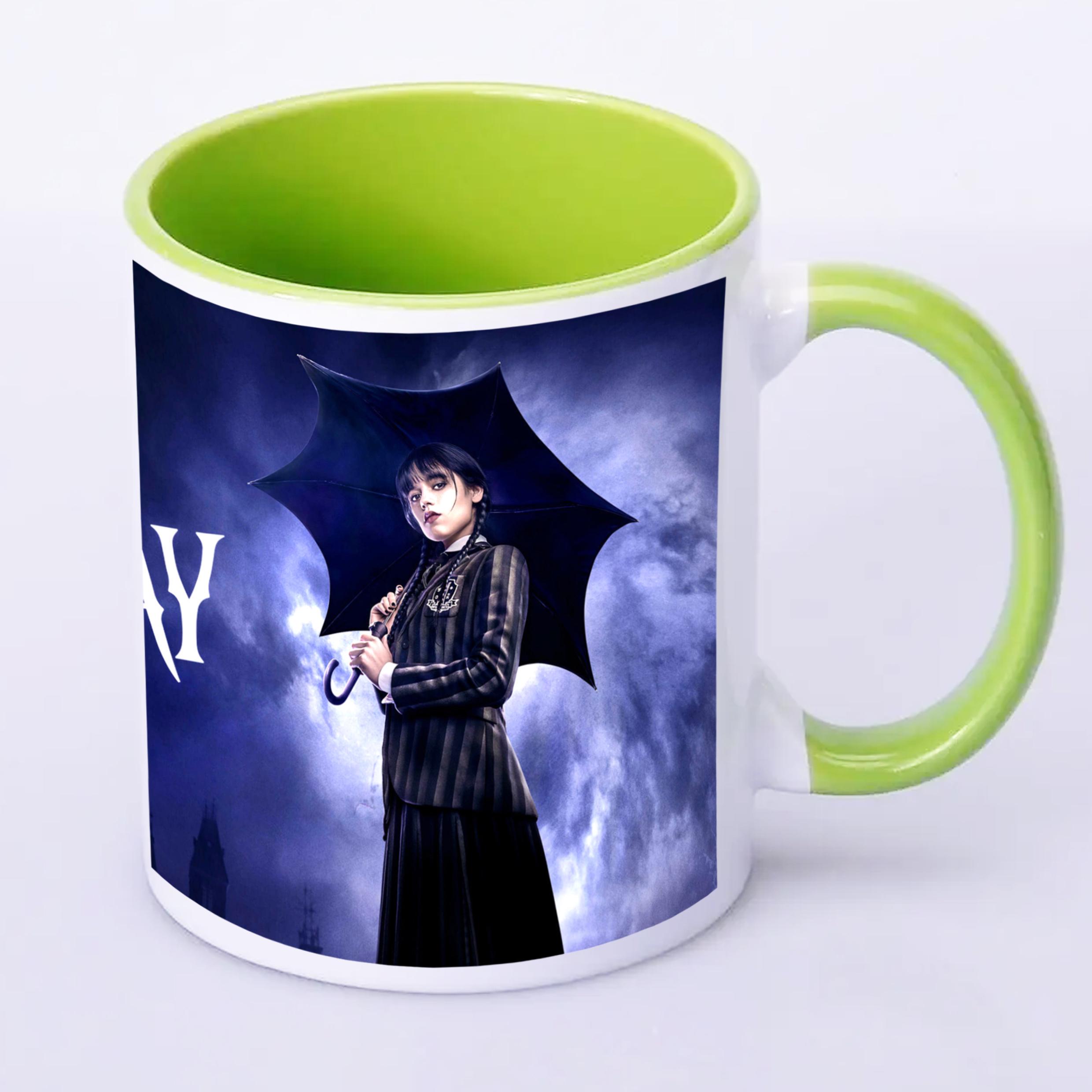 Чашка з принтом Wednesday 330 мл Салатовий (17839) - фото 2 Чашка з принтом Wednesday 330 мл Салатовий (17839) - фото 2