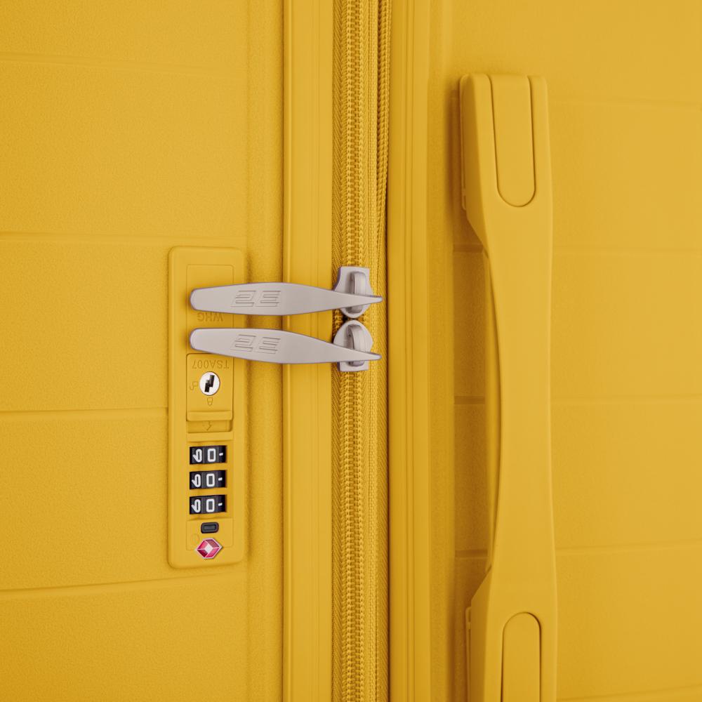 Набір валіз дорожніх 2E Aero поліпропілен замок TSA з 4 колесами S/M/L Бурштиново-жовтий (2E-SPP-AERO-SET3-AY) - фото 9