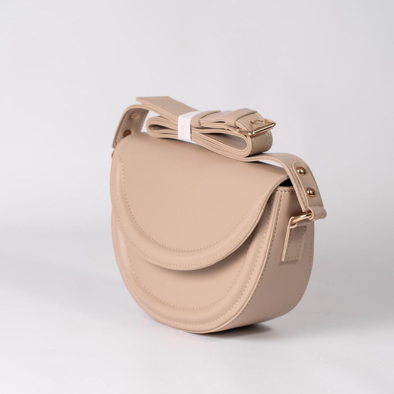 Сумка женская седло XENIA № 16-24 Светло-бежевый - фото 2