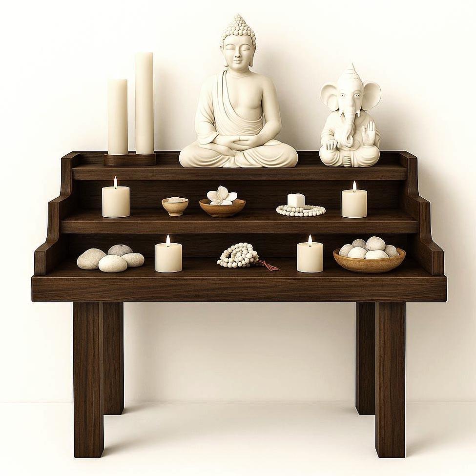 Алтарь для медитации из дерева Сарвини Капучино (ЛАТ-006109)