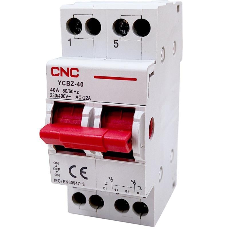 Перемикач навантаження модульний CNC YCBZ-63 2P 63A 1-0-2 240/415V (Б00046626)