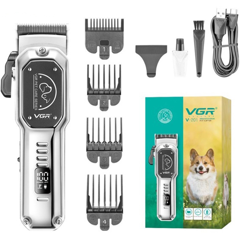 Машинка для стрижки тварин VGR V-201 акумуляторна 10W Grey (tf7463) - фото 7