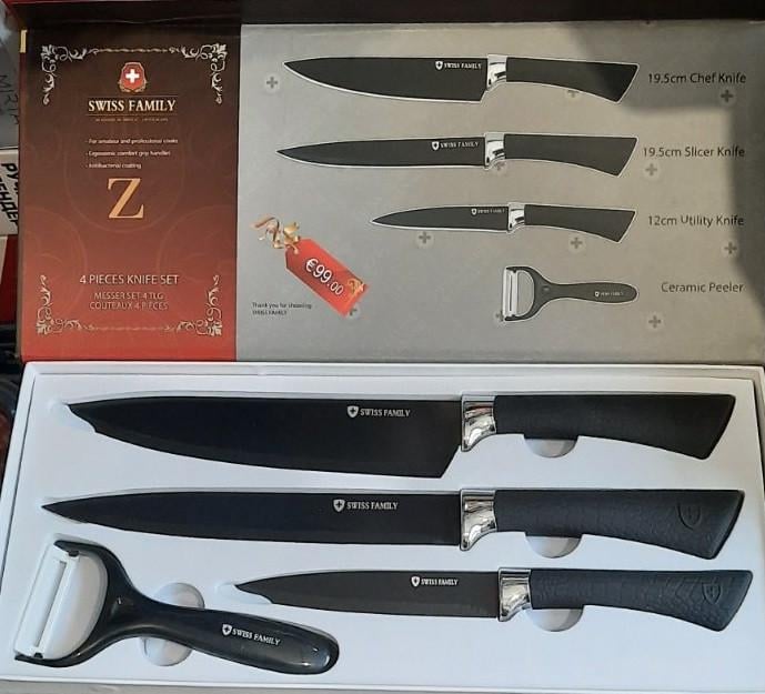 Ножи из нержавеющей стали 4 предмета Swiss Family (SF-009)