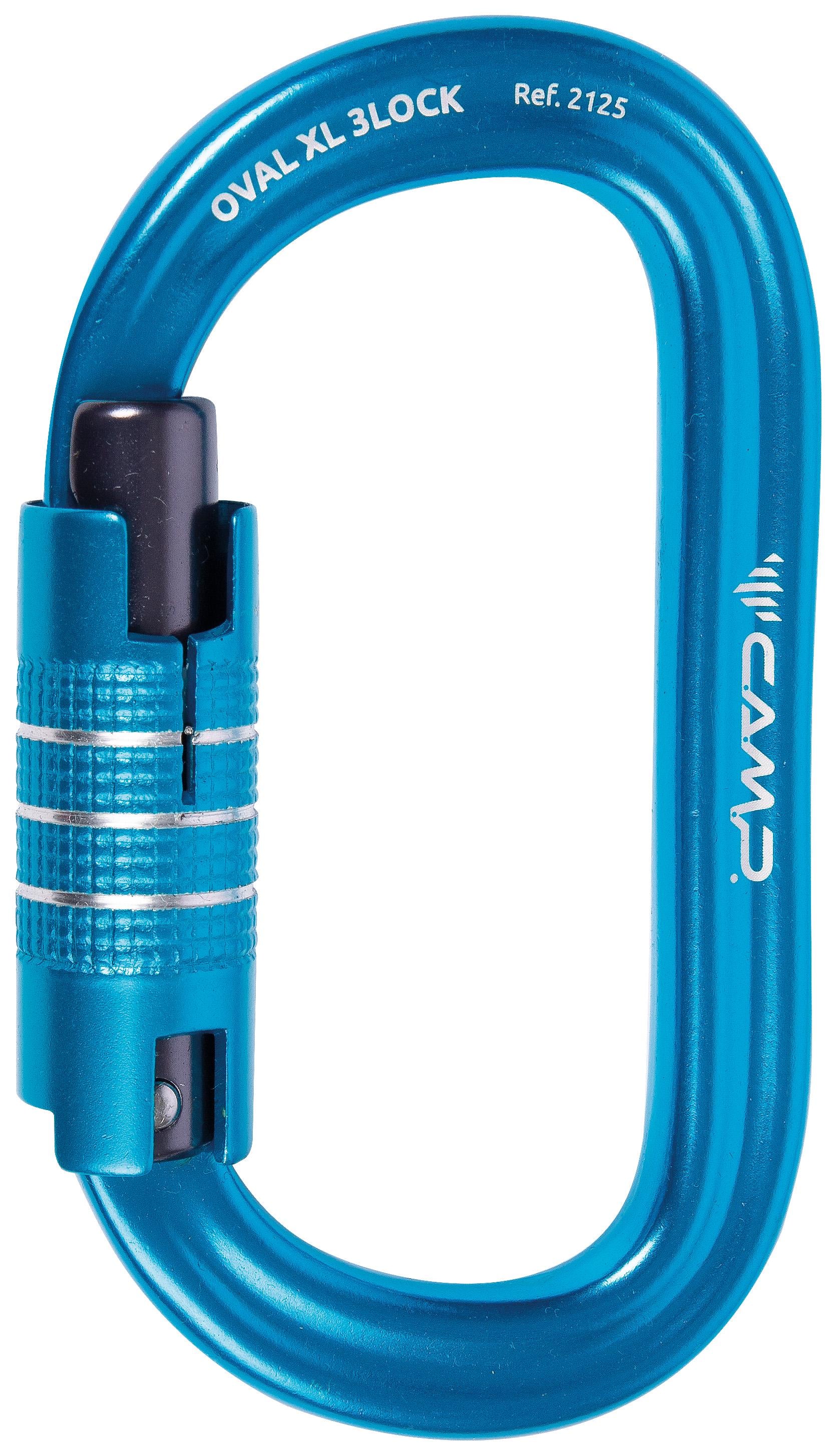 Карабин алюминиевый CAMP OVAL XL 3LOCK Blue (212502)