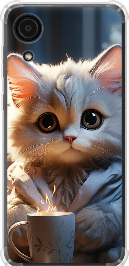 Чехол на Samsung Galaxy A03 Core A032F White cat (5646sp-2539-42517)