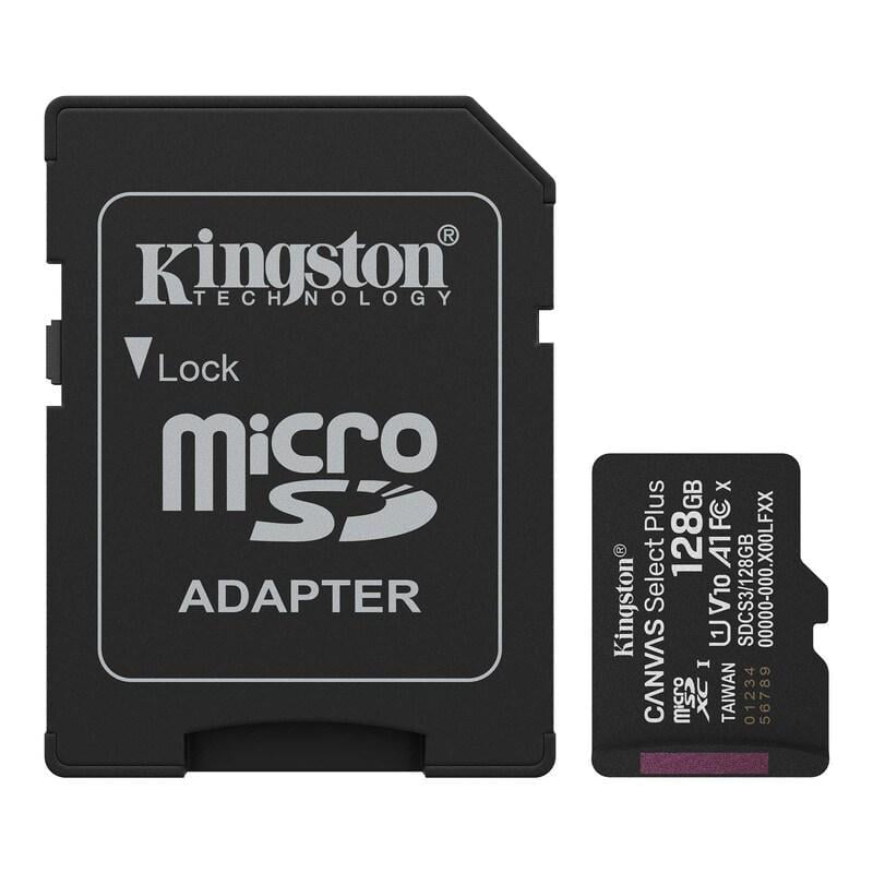 Карта пам'яті Kingston Canvas Select Plus Gen3 128Gb class 10 А1 R-150MB/s adapter SD microSDXC UHS-1 (20288)