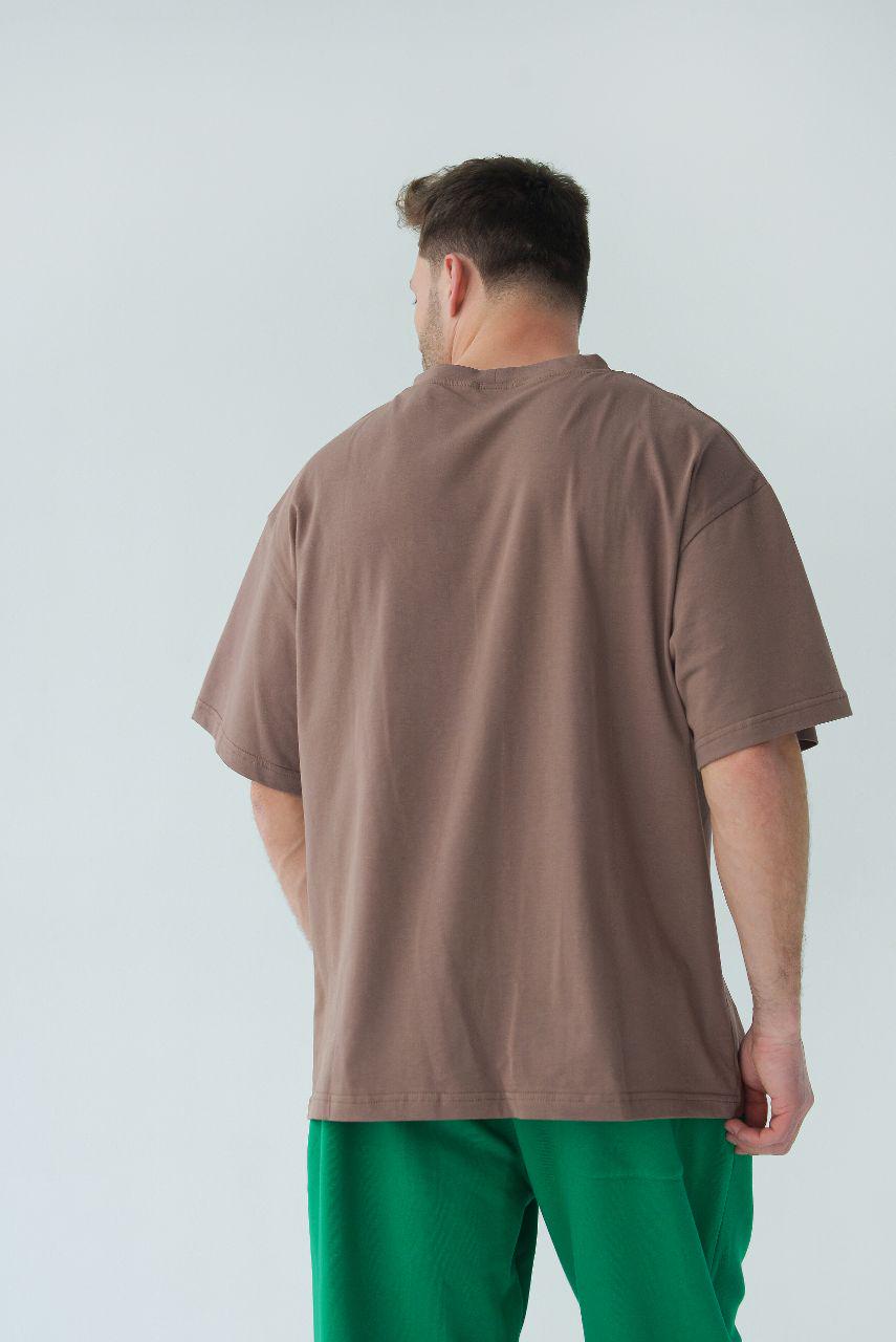 Футболка unisex oversize р. 48-50 Шоколадный (14-7718 3) - фото 3 Футболка unisex oversize р. 48-50 Шоколадный (14-7718 3) - фото 3