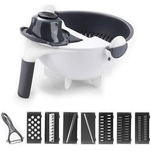Овощерезка-мультислайсер с корзиной Wet Basket vegetable cutter 9в1 (13750335)