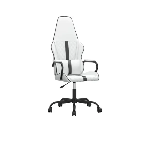Компьютерное кресло геймерское vidaXL искусственная кожа White/Black (3143796)