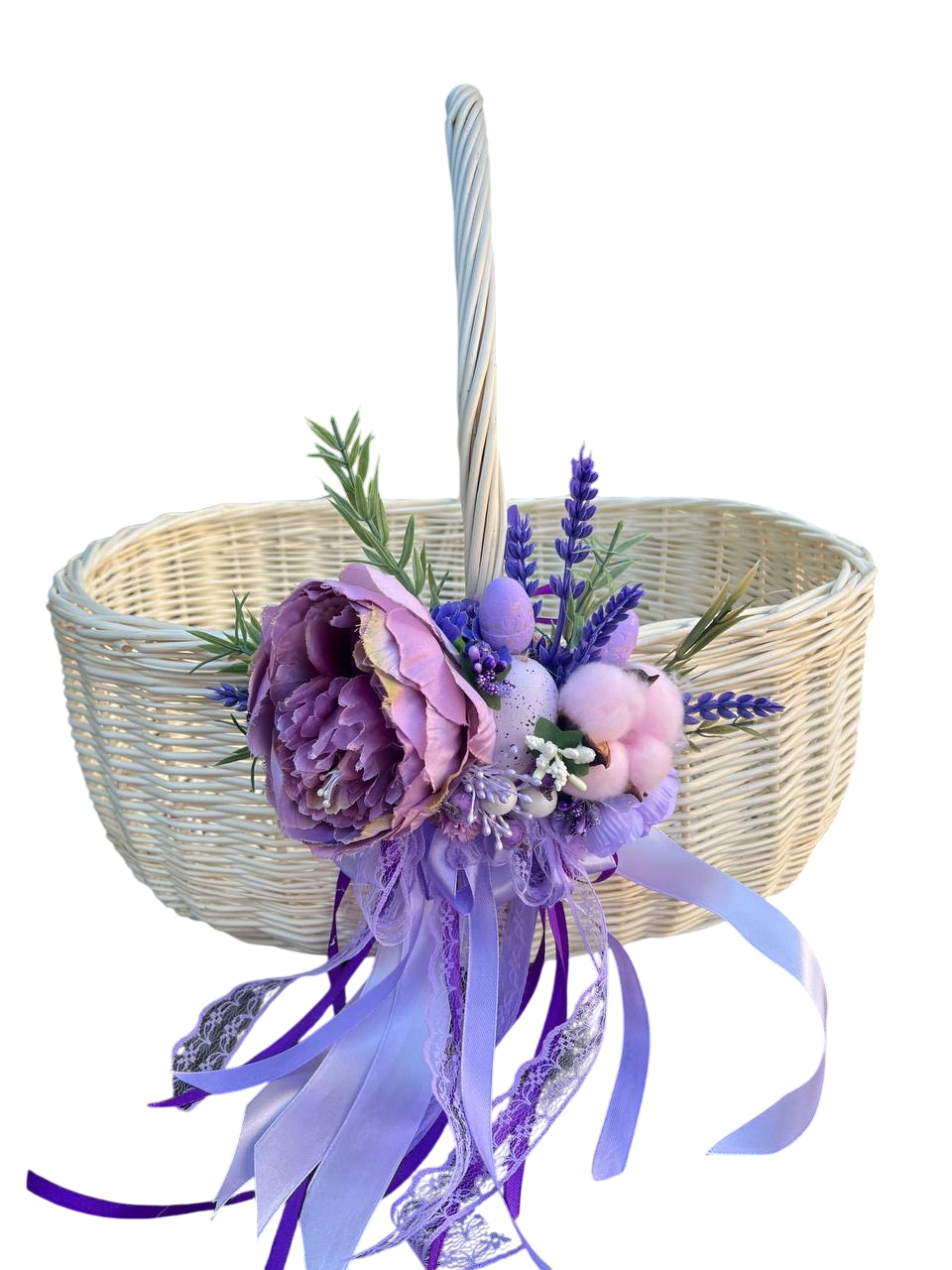 Кошик пасхальний з прикрасою Сімейний Затишок Білий