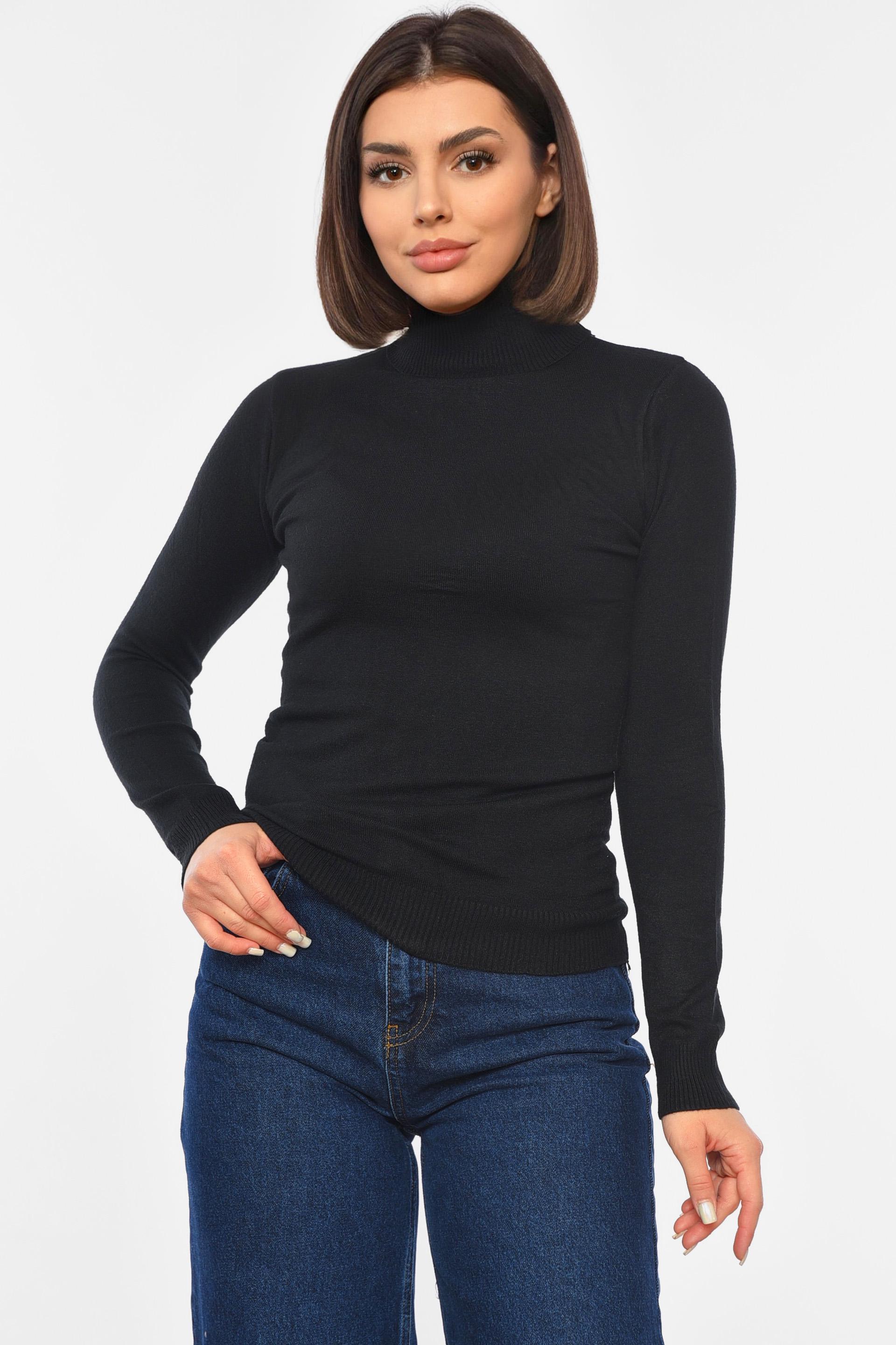 Гольф жіночий 191838 трикотажний S-M Чорний (191838_!270534_42-44)