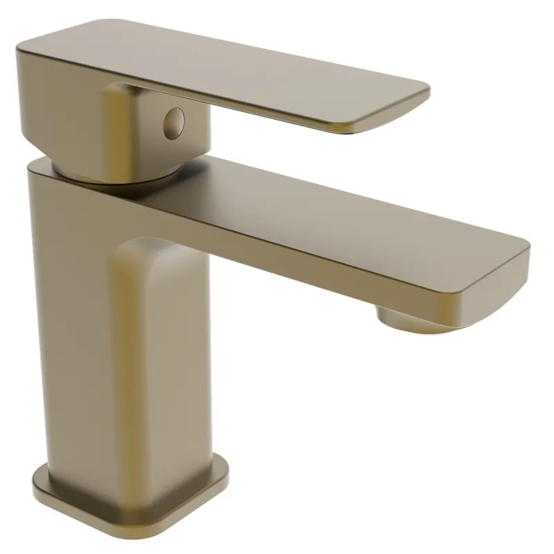 Смеситель для умывальника Haiba Kubus 001 Brushed из латуни Золотой (HB9622)