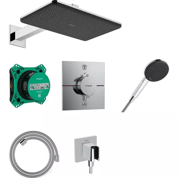 Душевая система скрытого монтажа Hansgrohe Raindance Alive Q 24620000 210/340 1jet с термостатом Хром (35624003)
