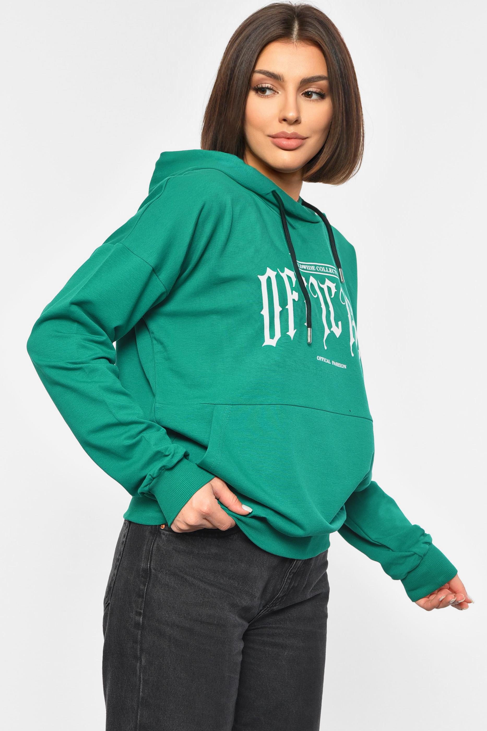 Худи женское L Зеленый (189685) - фото 2