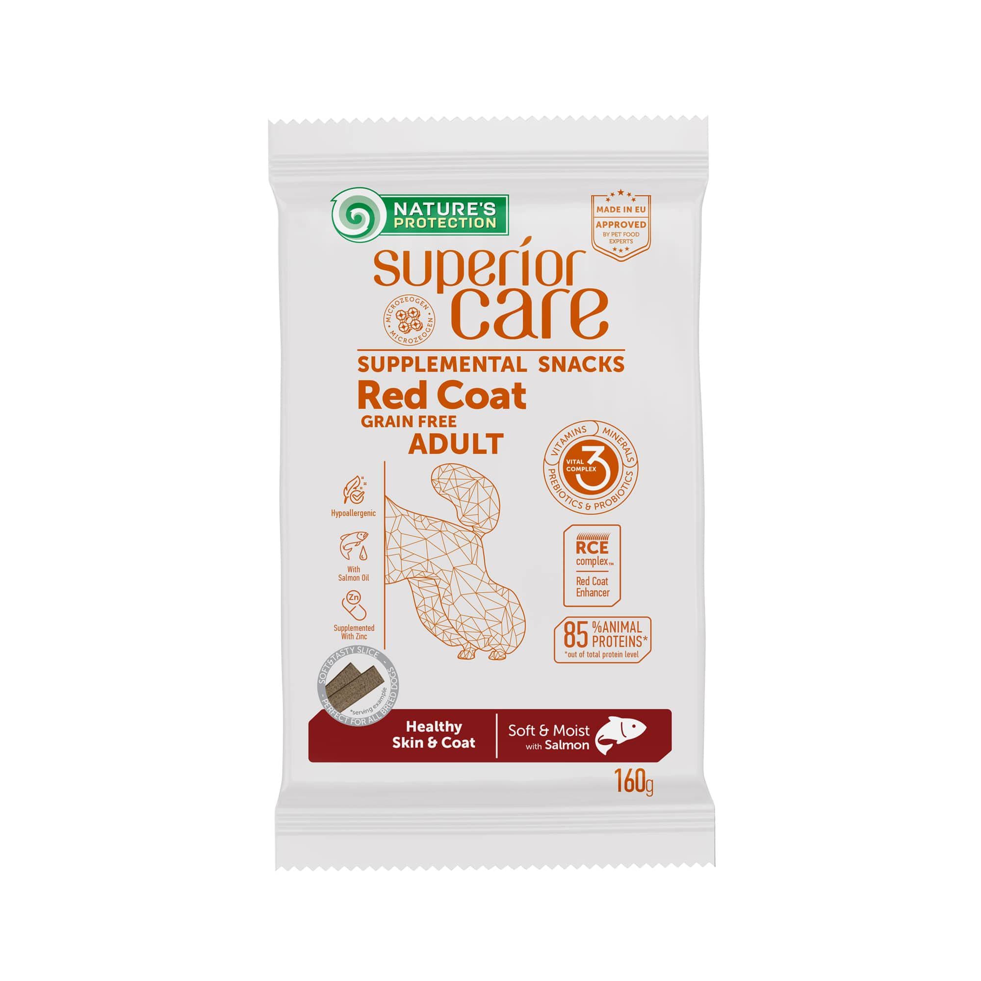 Лакомство для собак Nature's Protection Superior Care Red Coat Healthy Skin & Coat 160 г