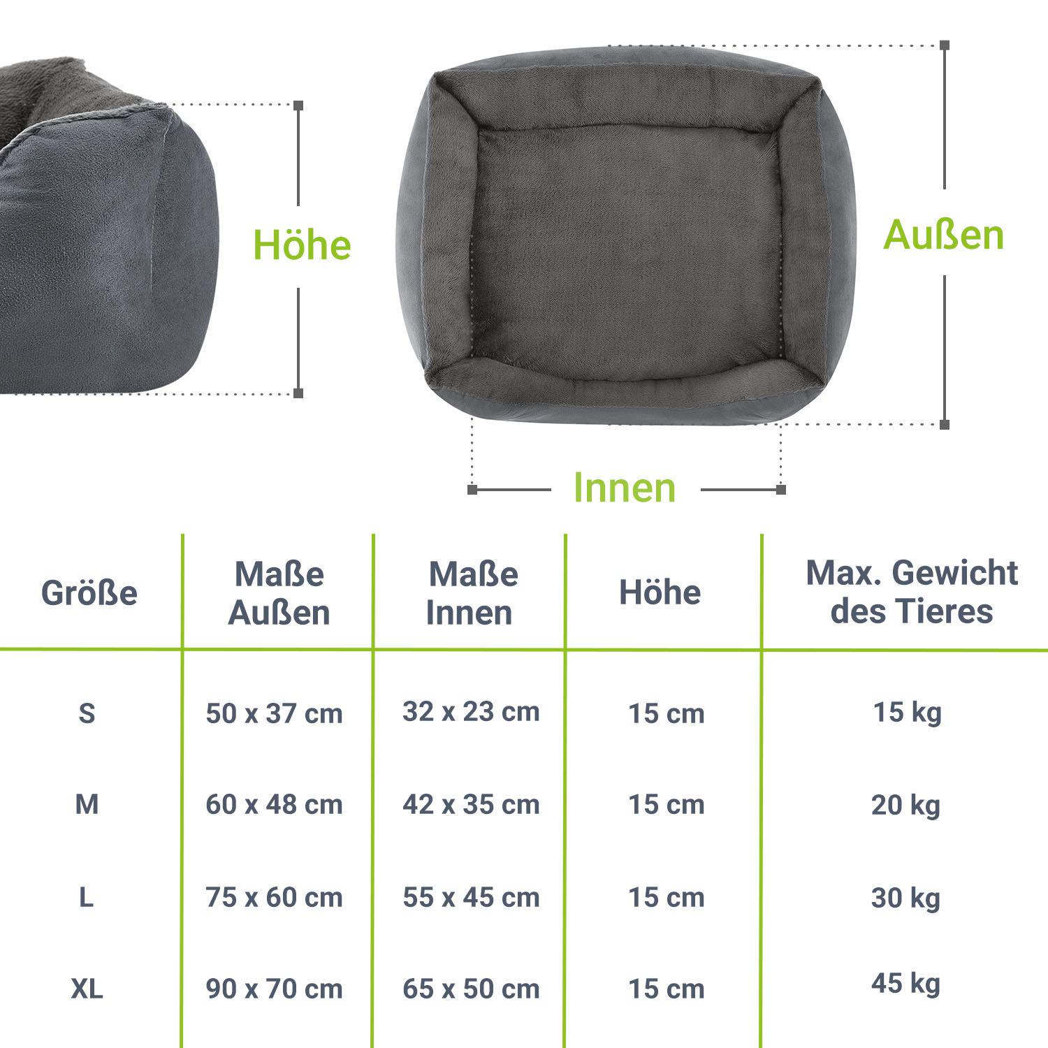 Лежак для собаки Eila L 75х60х15 см Серый 9836082) - фото 6