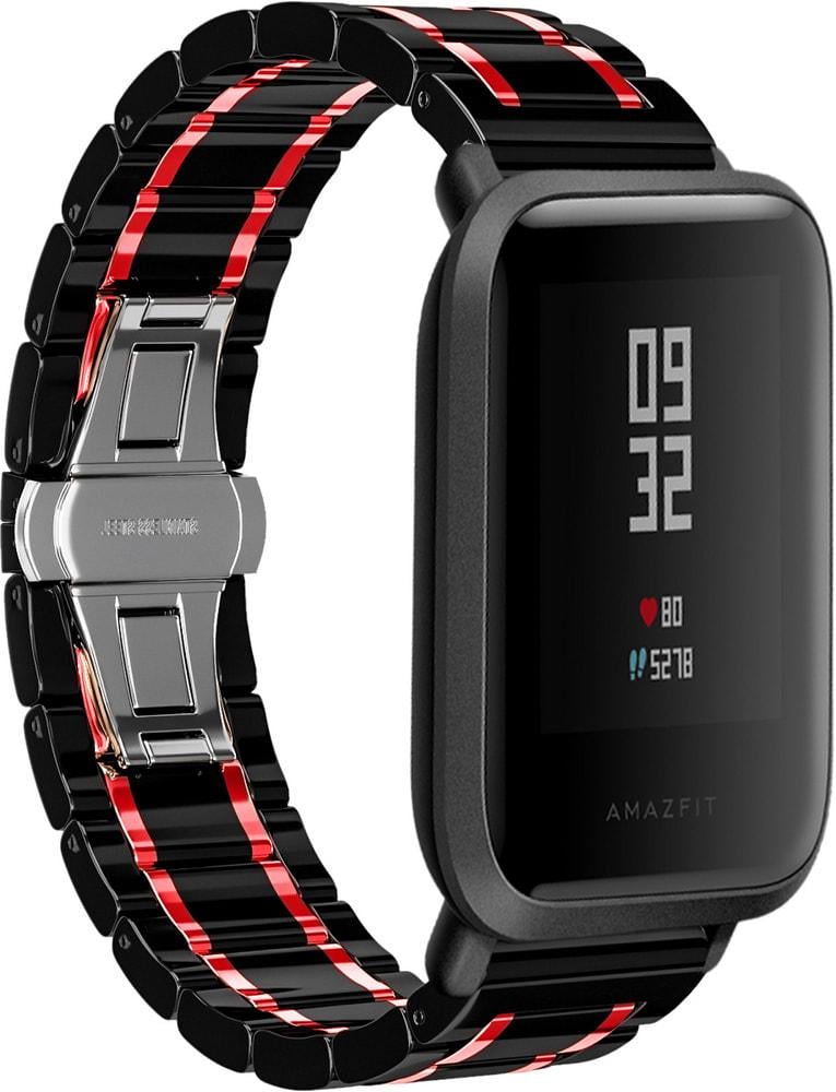 Ремешок керамический Ceramo для Amazfit Bip Black/Red (28732-44) Ремешок керамический Ceramo для Amazfit Bip Black/Red (28732-44)