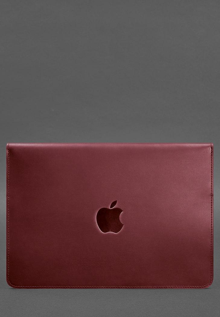 Чохол-конверт на магнітах BlankNote для MACBOOK PRO 15-16'' Бордовий CRAZY HORSE - фото 2