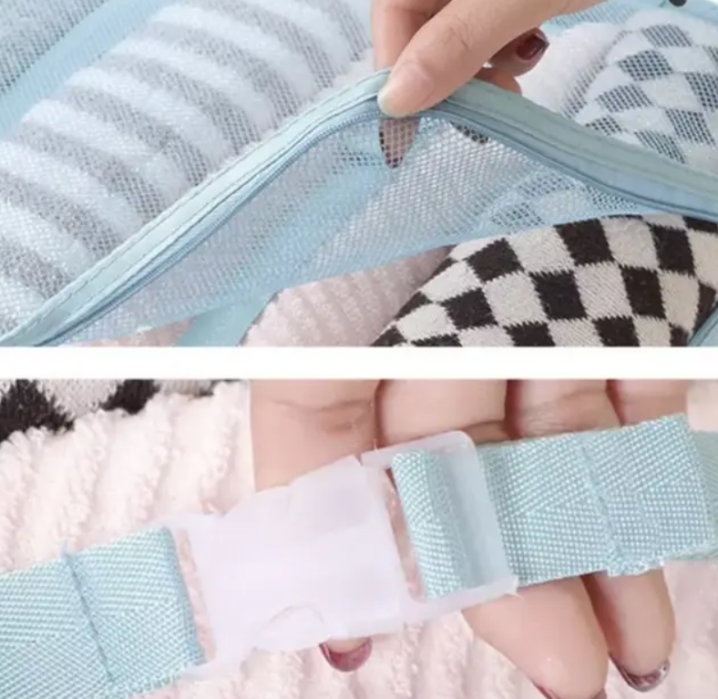 Набір дорожніх органайзерів 8в1 з нейлону для валізи та ручної поклажі Бежевий (КДО-40-26) - фото 6 Набір дорожніх органайзерів 8в1 з нейлону для валізи та ручної поклажі Бежевий (КДО-40-26) - фото 6