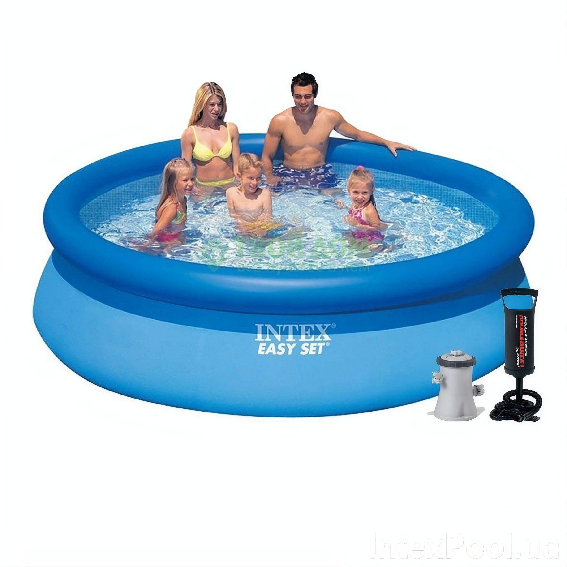 Бассейн надувной Intex 28122-3 с тентом и насосом 305x76 см 1250 л/ч