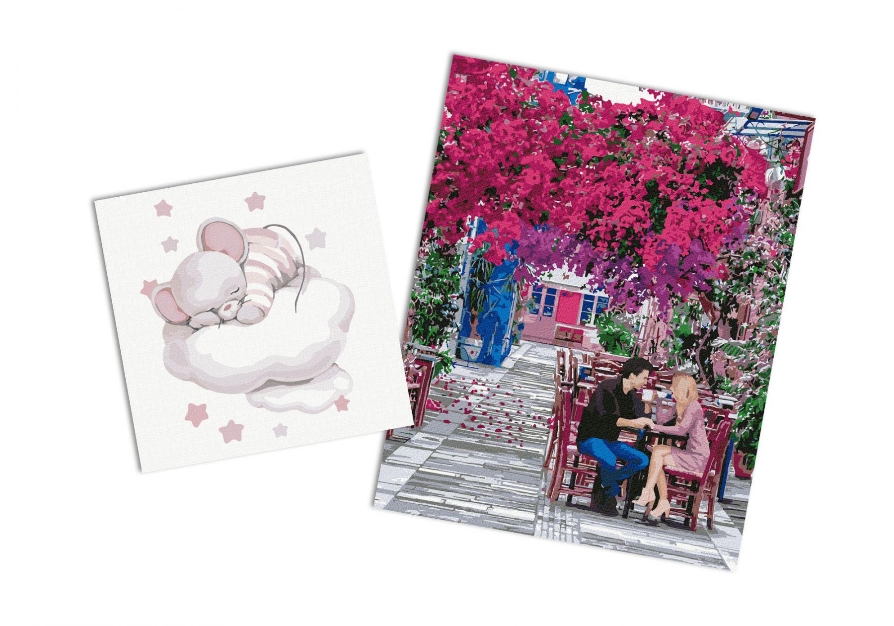 Набор картин по номерам Идейка 2в1 Волнующий момент 40x50 см KHO4735 и Путешествие на облаке 30x30 см KHO6022 (CKHO1306)