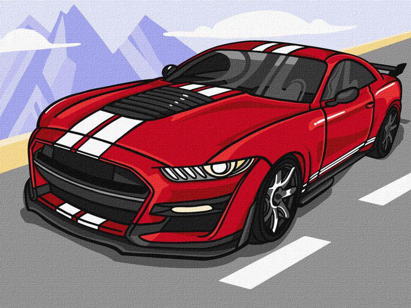 Картина по номерам Ideyka Крутое авто 30х40 см (Id-KHO1202)