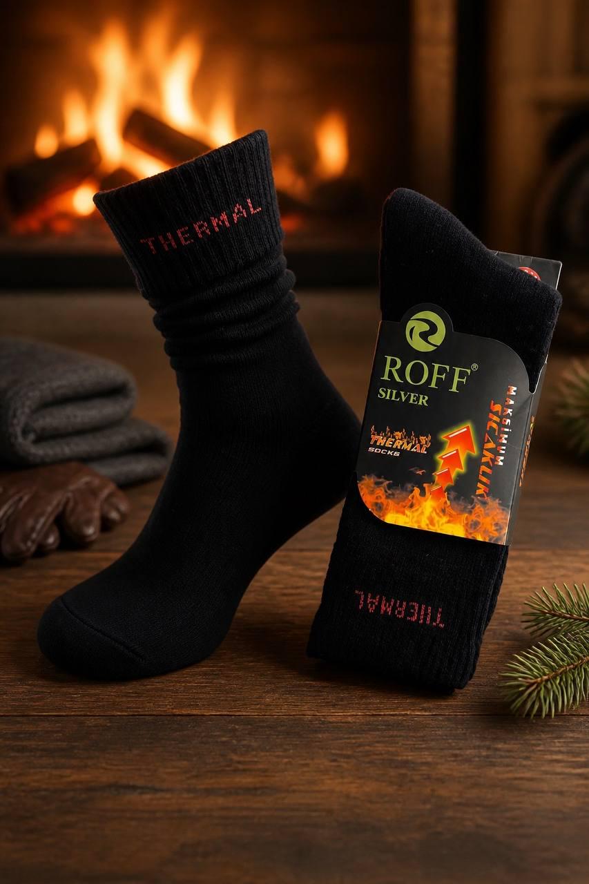 Носки мужские ROFF махровые термо Черный (80000-11500)