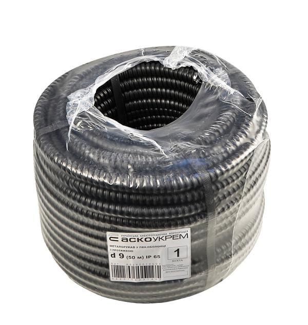 Металлорукав АСКО-УКРЕМ в ПВХ-оболочке с протяжкой d 9 50 м (28334430)