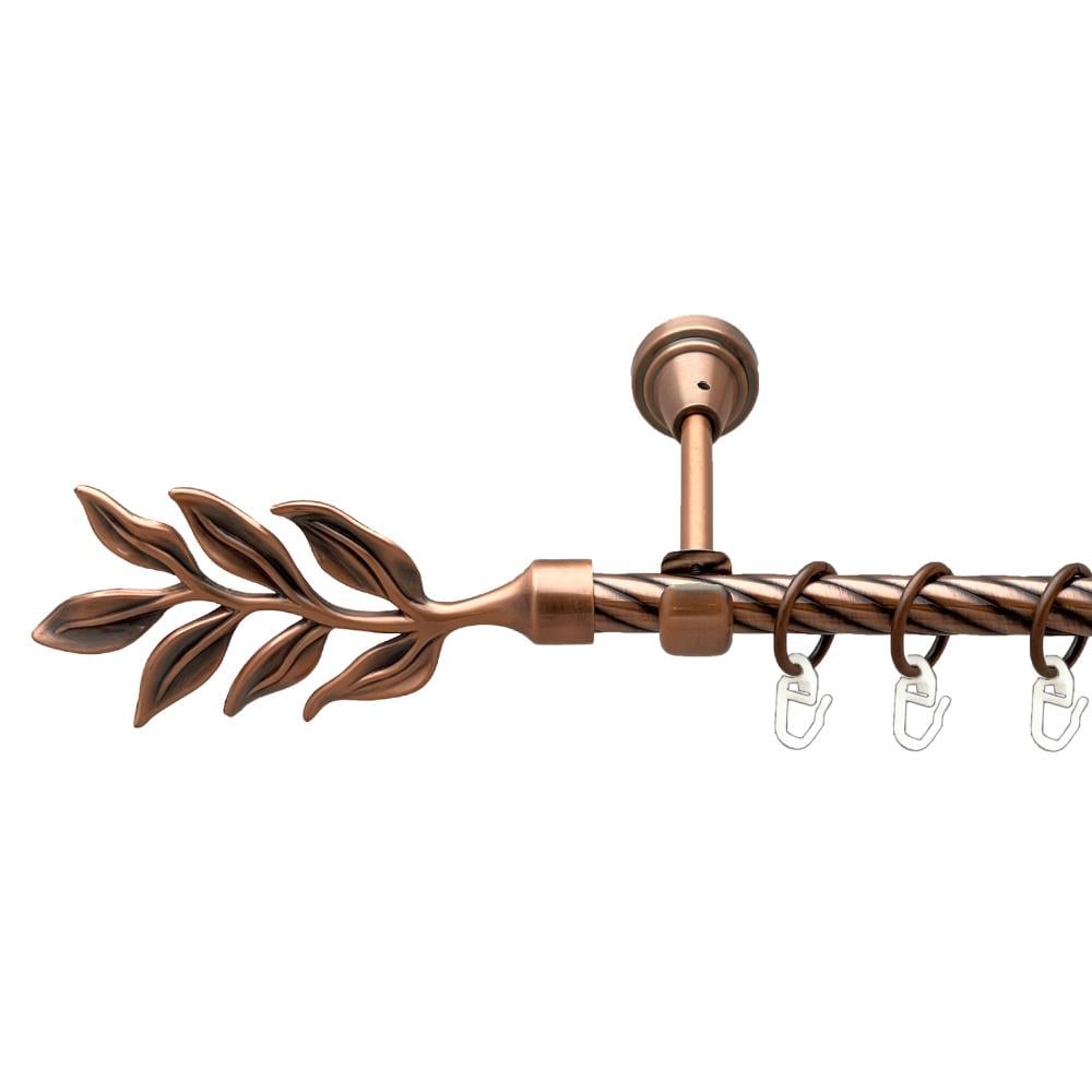 Карниз Orvit Лавр металевий однорядний відкритий скручена труба кільце металеве 16 мм 160 см Мідь (00-00025168)