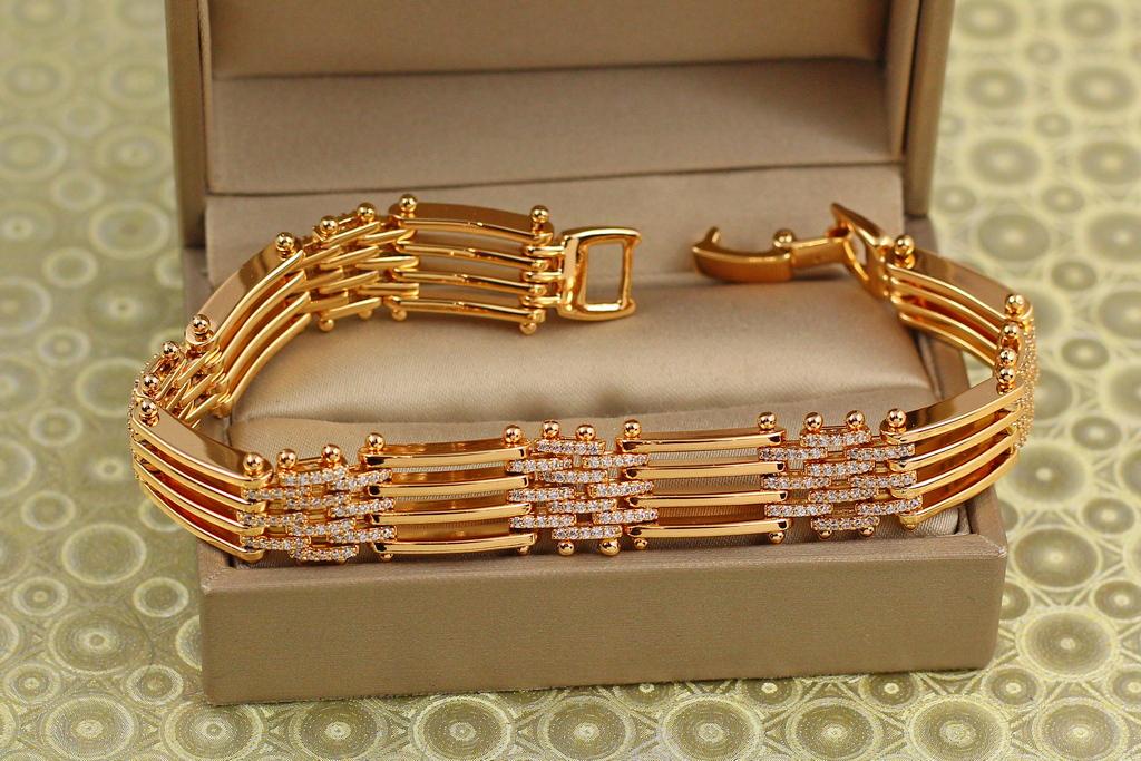 Браслет Xuping Jewelry Тин 19 см 13 мм Золотистый (31589546)