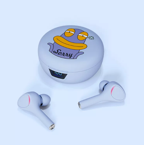 Беспроводные детские наушники Fingertime T15 c зарядным кейсом Bluetooth 5.3 Синий