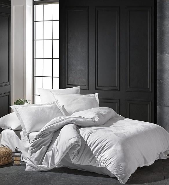 Комплект постельного белья Cotton area Saheser Jacquard Talia евро сатин 584 Белый (DR012690)